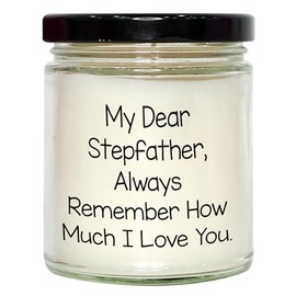 Gifts from Family to Stepfather, Warm and Cozy 9oz Vanilla Soy Candle for Christmas