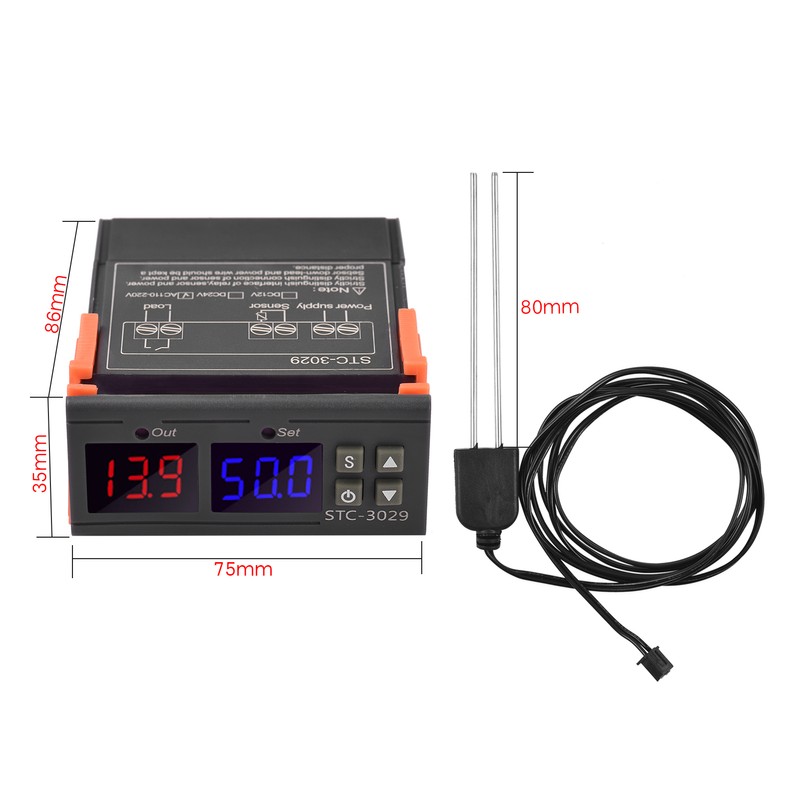 AC110V-220V 10A Mini LED Digital Soil Humidity Controller with Sensor