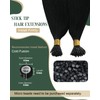 Ugeat Black I Tip Hair Extensions Human Hair Black Itip