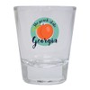 Georgia The Peach State Souvenir Round Shot Glass