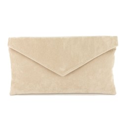 LONI Women Neat Envelope Clutch/Shoulder Bag Faux Suede