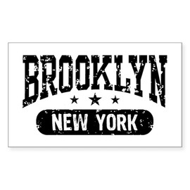 CafePress Brooklyn New York Rectangle Sticker Rectangle Bumper Sticker Car Decal