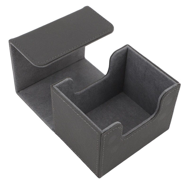 Card Deck Box Magnetic Flap Lid Large Capacity PU Leather