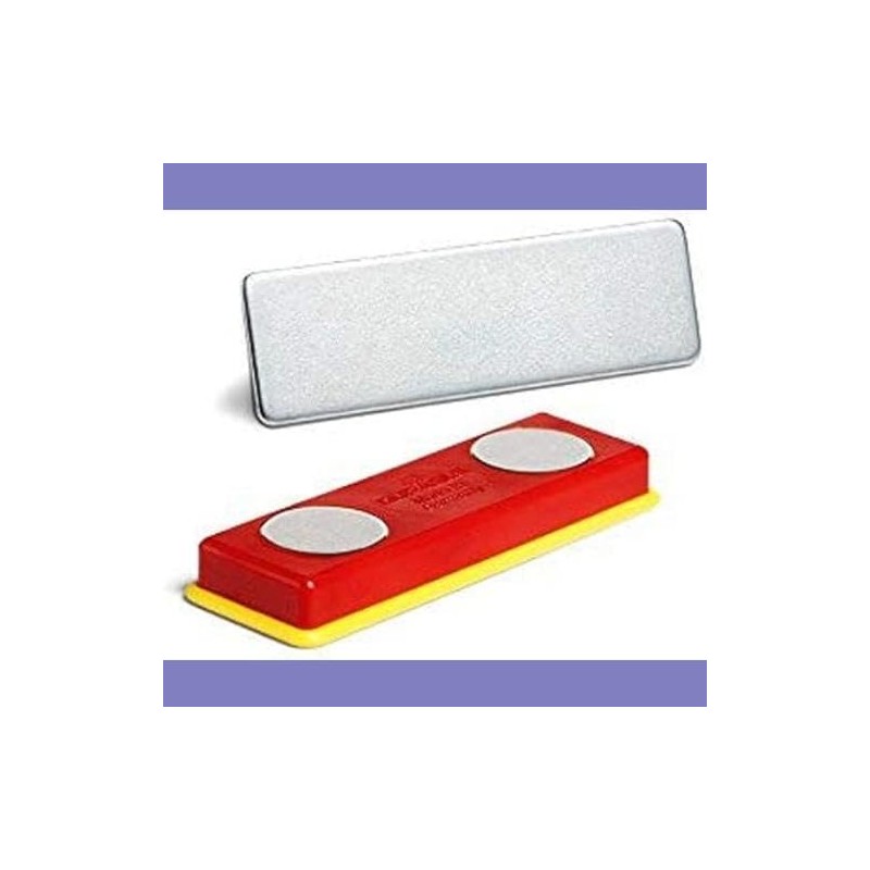 Durable 891700 Magnet set and metal plates, 10-Piece, Red/Yellow