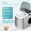 EUHOMY Countertop Ice Maker Machine with Handle, 26lbs Per Day,