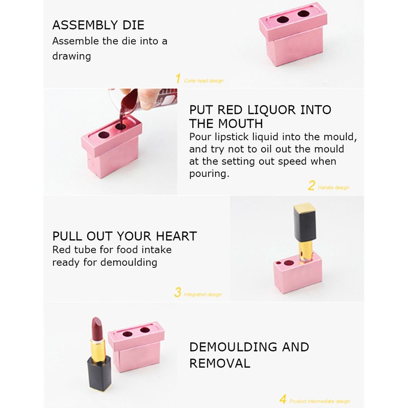 12.1mm 6 Holes Dual Use Aluminium Alloy DIY Lipstick Mold