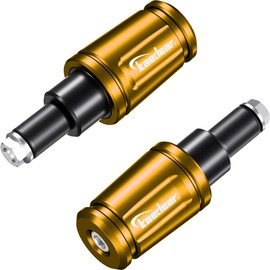 Kaedear KDR-BE1-YM16-GD Handlebar End Weights for Motorcycles, Motorcycle Accessories, Variable Bar Ends (Gold, M16)