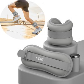 타오진 손목 발목 모래주머니 중량밴드 헬스소품 2개입세트 Taojin Wrist and Ankle Sandbag Weight Bands Set of 2, 2kg × 회색 × 1세트