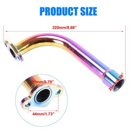 Colorful Exhaust Header Pipe Performance for Predator 196cc 212cc 224cc 5.5HP 6.5HP 7HP Engine Coleman CT200U CT200U-EX BT200X RB200 RT200 Massimo Baja MB200 Clone GX160 GX200 KT196 Mini Bike Go Kart