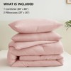 CozyLux Blush Pink Comforter Set Queen Size for Girls, 3