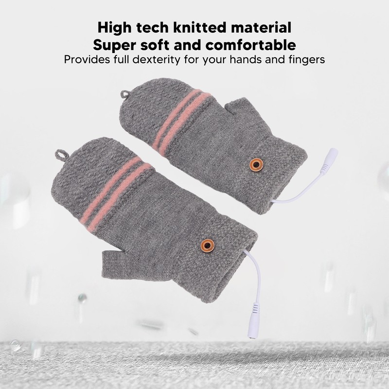 Heated Mitten Gloves Double Sided Heating Promote Blood Circulation USB