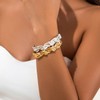 Gold/Silver Cuff Bangle Bracelets for Women 18K Gold Plated Chunky