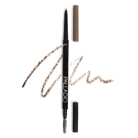 Palladio Lápiz Definidor de Cejas, Lápiz de Cejas Retráctil Ultra Preciso con una Duración Prolongada, Cepillo Espooley Mezcla el Color para un Acabado Natural, Medium Brown