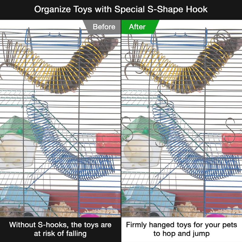 Synra S-Shaped Metal Hooks, Space Saver, Organize Pots, Pans, and