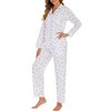 LUBOT 100% Cotton Pajamas for Women 2PC PJ Set Poplin