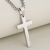 JSTHHTT Men's Silver Cross Necklace with Cross Pendant Chain Christianity