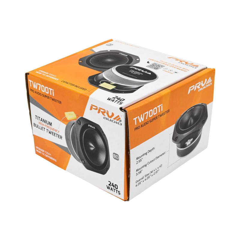 PRV AUDIO TW700Ti Black 4 Inch Titanium Bullet Tweeter TW700Ti