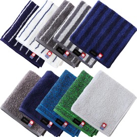 imaa Imabari Towel Certified Hand Towel, Towel Handkerchief, Made in Japan, 100% Cotton, Vacuum Compressed Pack, 10 Pieces of E Assortment