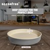 Sassafras Superstone® Stoneware Pie and Pizza Baker with Grey Glaze