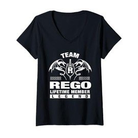 Womens Team REGO - Lifetime Member Gifts V-Neck T-Shirt