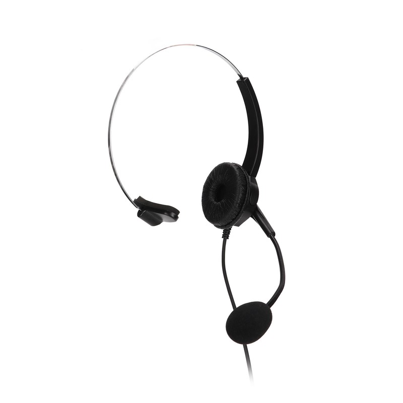 Call Center Headset Mono Noise Cancelling Dual 3.5mm Plug Computer