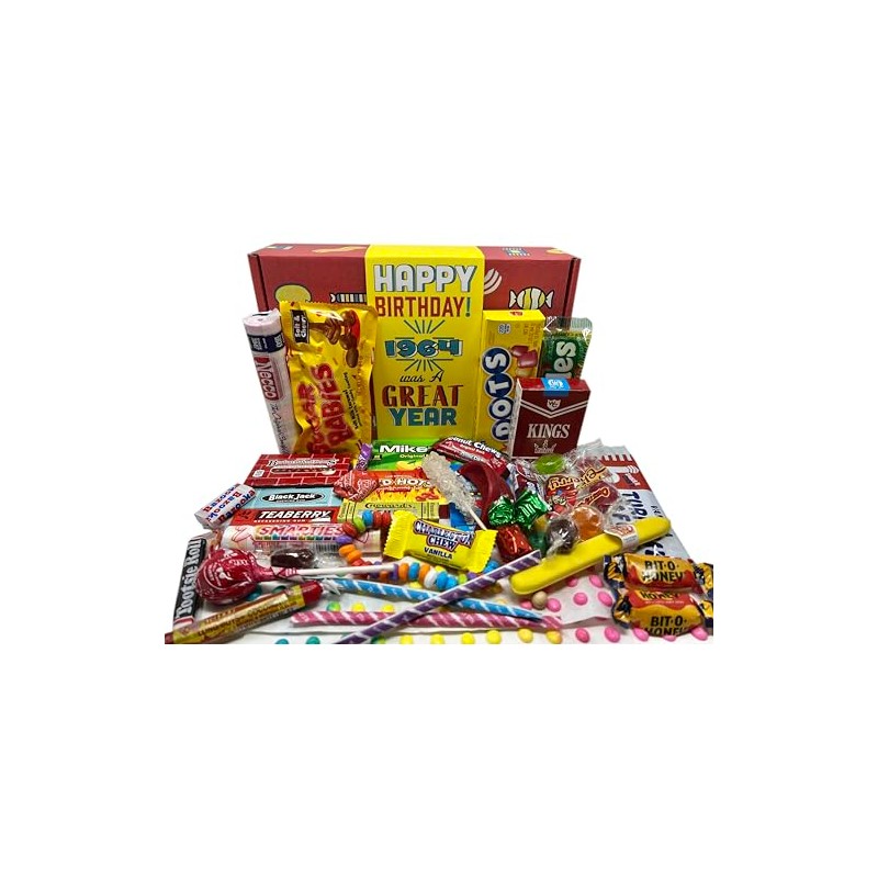 RETRO CANDY YUM ~ 1964 62nd Birthday Gift Box Nostalgic
