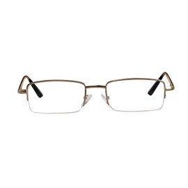TruVision Readers - 1 Pk - Gold Metal Frames and Clear Acrylic Lenses 2.00