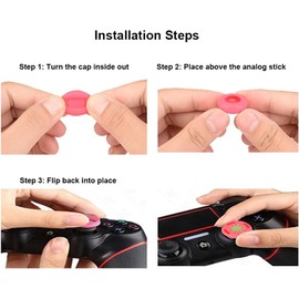 Bewinner 8pcs Joystick Thumb Stick Grip Cap Cover para / / One / 360 Handle, Reemplazo de la Cubierta del Controlador Analógico de Silicona para Pro, Cómodo para Juego