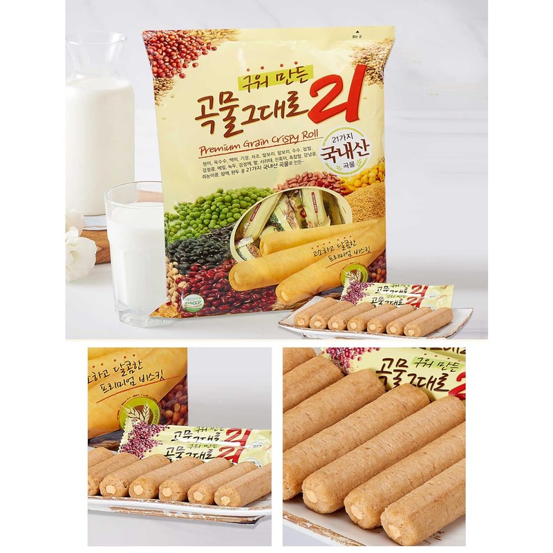 LENITH Korean Premium Multi Whole Grain Baked Crispy Rolls 21