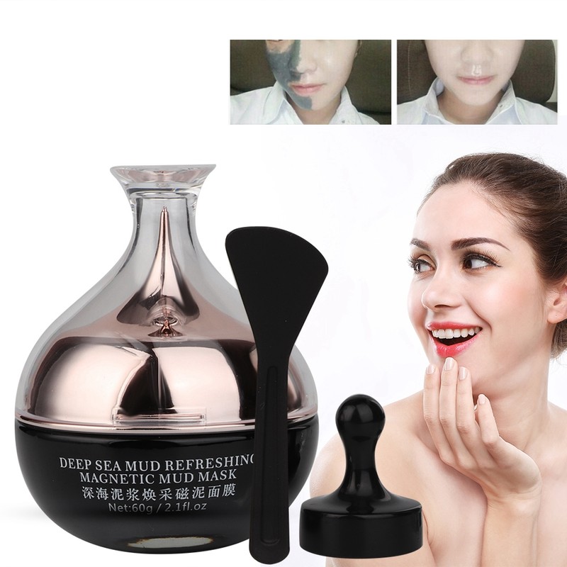 60g Black Magnetic Face Mud Mask Mineral Substance Mask Pore