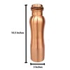 Rastogi Handicrafts Pure copper Joint Less Plain Bottle New Shape