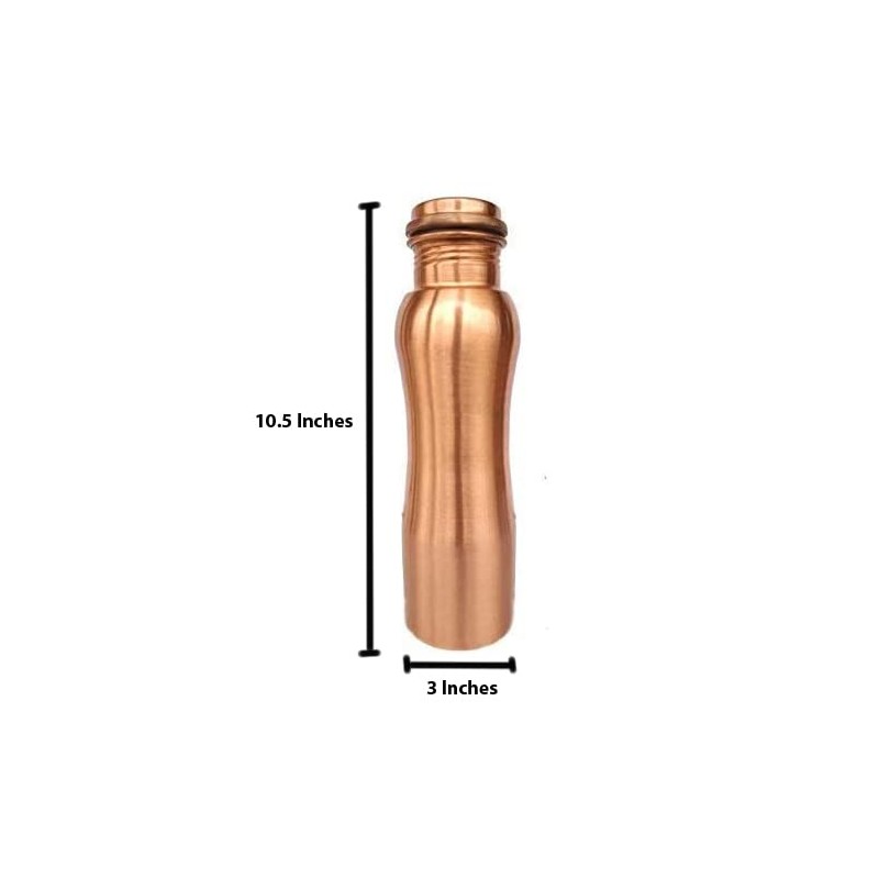 Rastogi Handicrafts Pure copper Joint Less Plain Bottle New Shape