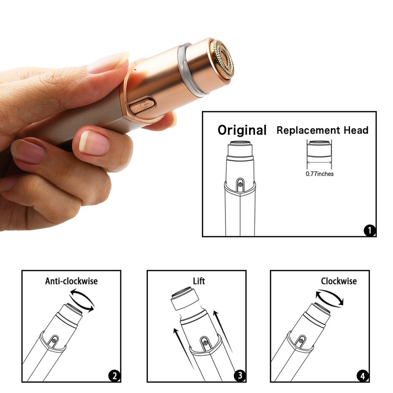 Flawless Replacement Heads Gen 3, 4 Pack - Compatible with