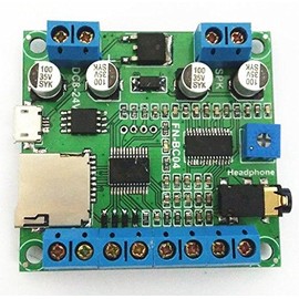 Electronics123.com, Inc. 4 Buttons Triggered MP3 Player Board with 10W Amplifier and Terminal Blocks