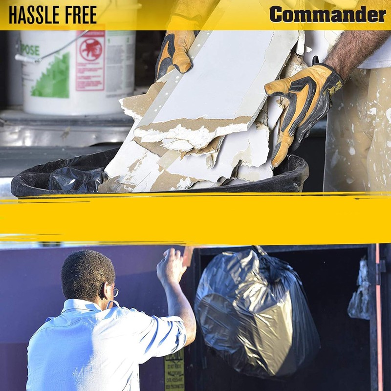 Commander 55 Gallon 3 MIL (eq) Heavy Duty Contractor Bags