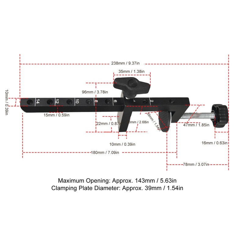 Woodworking C Clamp, 10 to 140mm Adjustable G Clip for