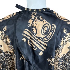 Pelocapa Barber Cape for Men with Copper Snap Closures, Professional Hair Salon Cutting Cape, Large Waterproof Hairdressing Gown for Hairstylist- 63”× 56”