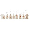 8 DECORATIVE BIRD HOUSE HANGING WOODEN BIRD HOUSE Craft Decorating