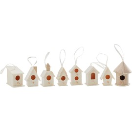 8 DECORATIVE BIRD HOUSE HANGING WOODEN BIRD HOUSE Craft Decorating VBS