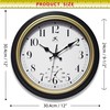 Infinity Instruments Classic Trim Plastic 12" Indoor/Outdoor Wall Clock with