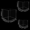 Belle Vous Clear Acrylic Display Case (Pack of 3) Acrylic