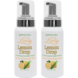 Castile soap, Liquid Foaming Hand Soap, All Natural Moisturizing Hand Wash for the Kitchen & Bathroom, Palm Oil Free, Vegan & Cruelty Free, Made in the USA, 8.45 oz., 2 Pack (Lemon Drop)