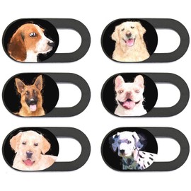 Mizi Webcam Privacy Cover Slide [6 Pack], Cute Camera Blocker Sticker, Protect Your Privacy and Security for Computer, Laptop, Tablets & Phones - Dog