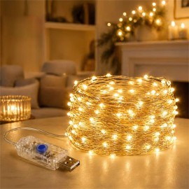 Tira De Led Ambiental Tipo Guirnalda Exterior 10metros Usb