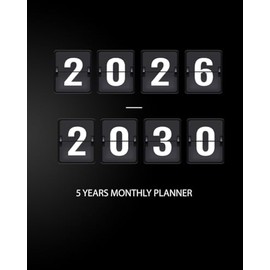 2026-2030 Five Year Monthly Planner: 60 Months Schedule Organizer with Federal Holidays || Large Size -Black Cover