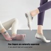 2 Pairs of Women Pilates Socks, 5 Finger Anti Slip