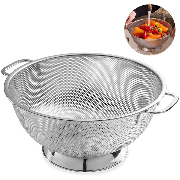 Coladores de Cocina, 5.8 L Colador de Acero Inoxidable, Coladores