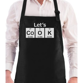 Tstars Funny Aprons for Men Grill Master Kitchen Cooking BBQ Mens Chef Apron One Size Black