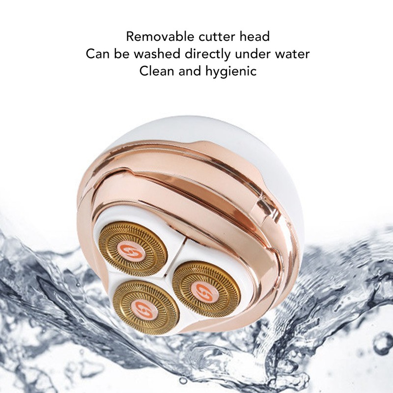 Electric Hair Removal Shaver 3 Blades Detachable Cutter USB Rechargeable