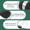 sourcing map 1"(24mm) Cable Clamp, 304 Stainless Steel Rubber Cushioned